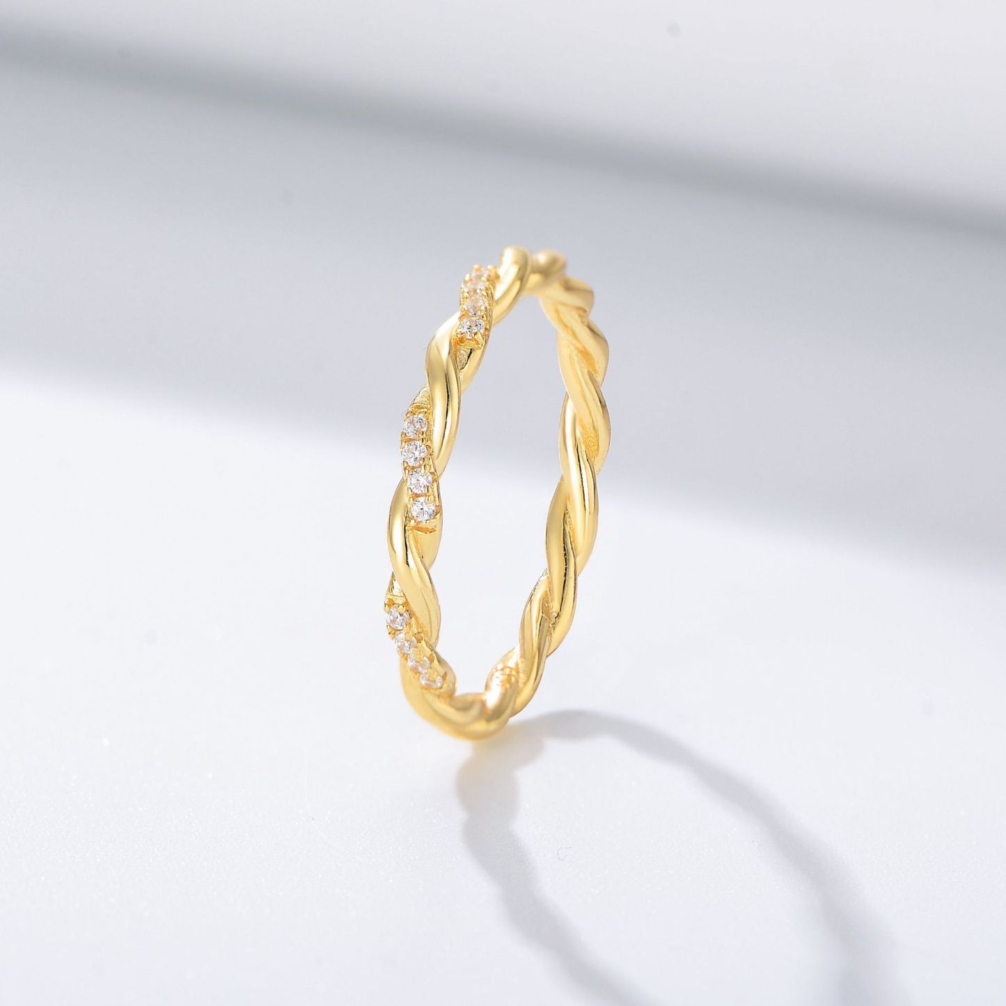 Twisted Rope Braided Wrap Design Wedding Band in Sterling Silver