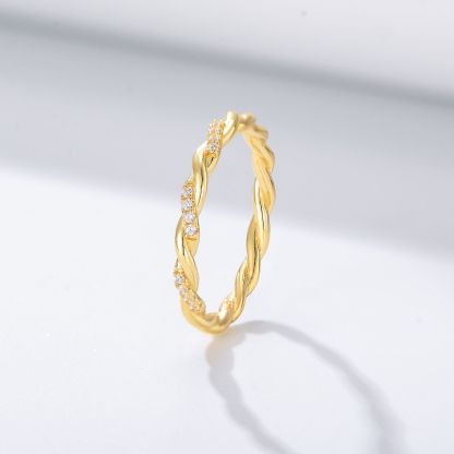Twisted Rope Braided Wrap Design Wedding Band in Sterling Silver