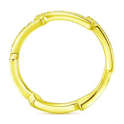 Promise Sterling Silver Wave Shape Yellow Gold Rose Gold White Wedding Band