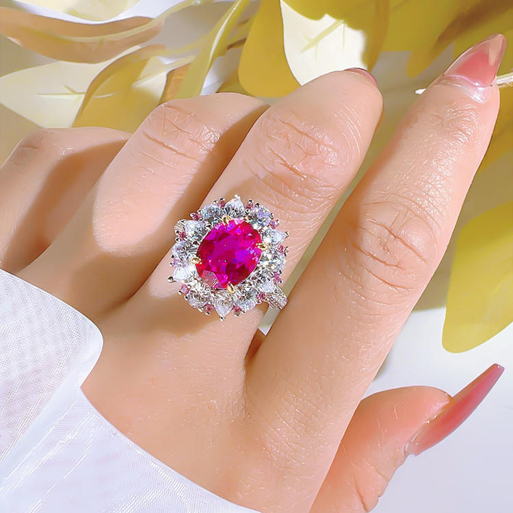 2.5Ct Pink Oval Cut Prong Setting Vintage Style Ring-Sterling Silver-lornajewelry