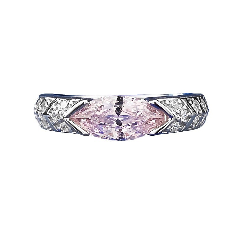 1Ct Marquise Cut Pink Gemstone Vintage Design Ring-Sterling Silver-lornajewelry