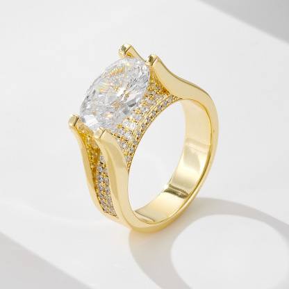 4Ct Gold Oval Cut Vintage Sterling Silver Engagement Ring-Sterling Silver-lornajewelry