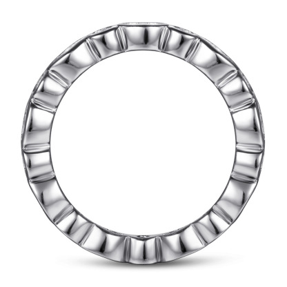 Bezel Marquise Round Full Eternity Wedding Band-Sterling Silver-lornajewelry