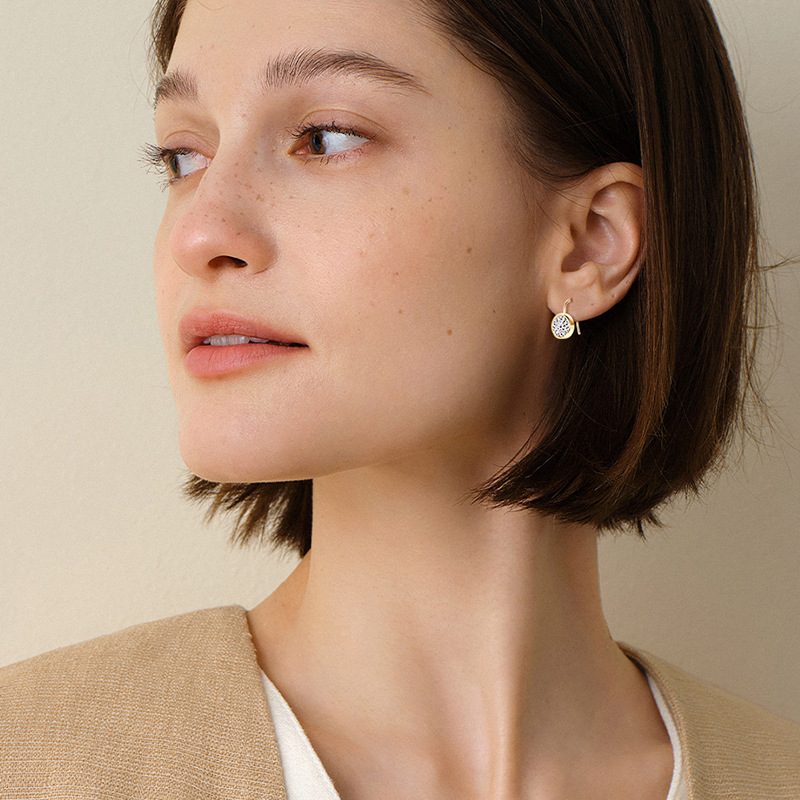 4Ct Moissanite Bezel-Set French Hook Earrings in 925 Silver