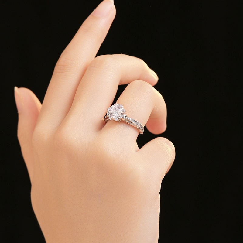 1CtMoissanite Bowknot Design Engagement Ring