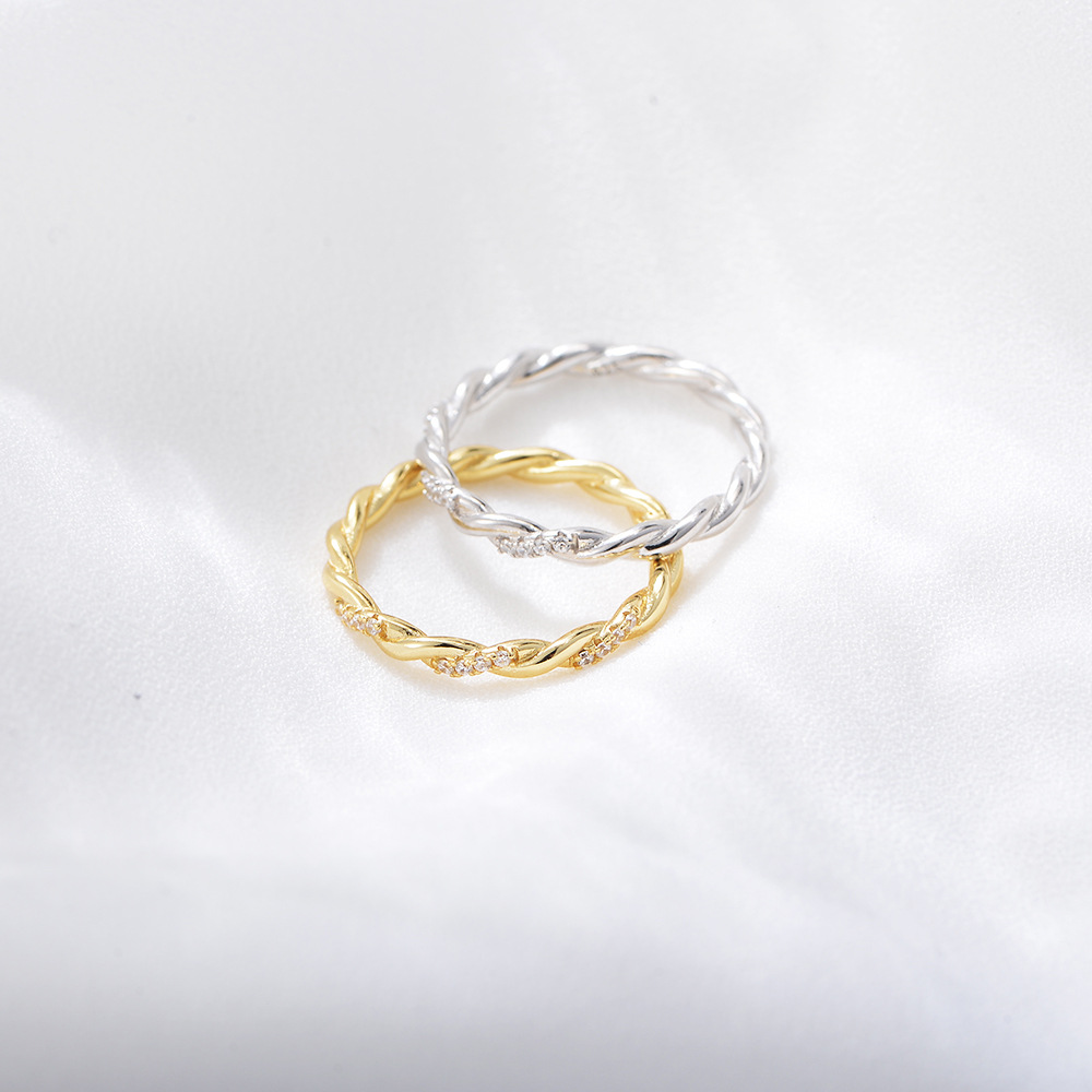 Twisted Rope Braided Wrap Design Wedding Band in Sterling Silver