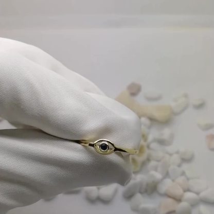 Blue Statement Jewelry Wedding Band in Sterling Silver