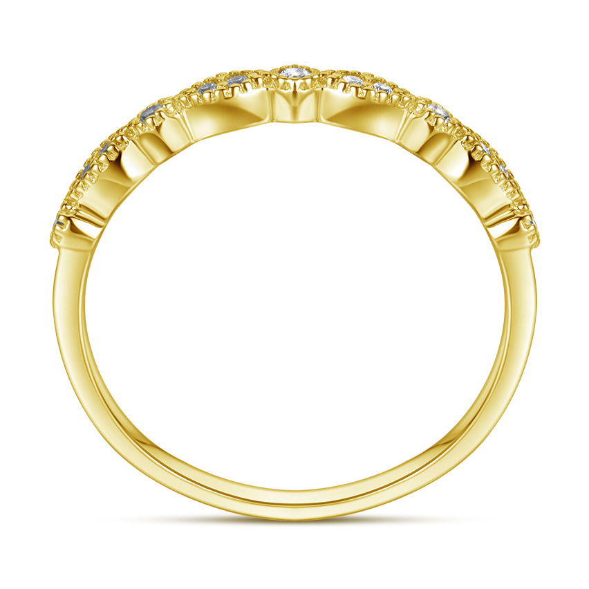 Art Deco Half Eternity Wedding Band
