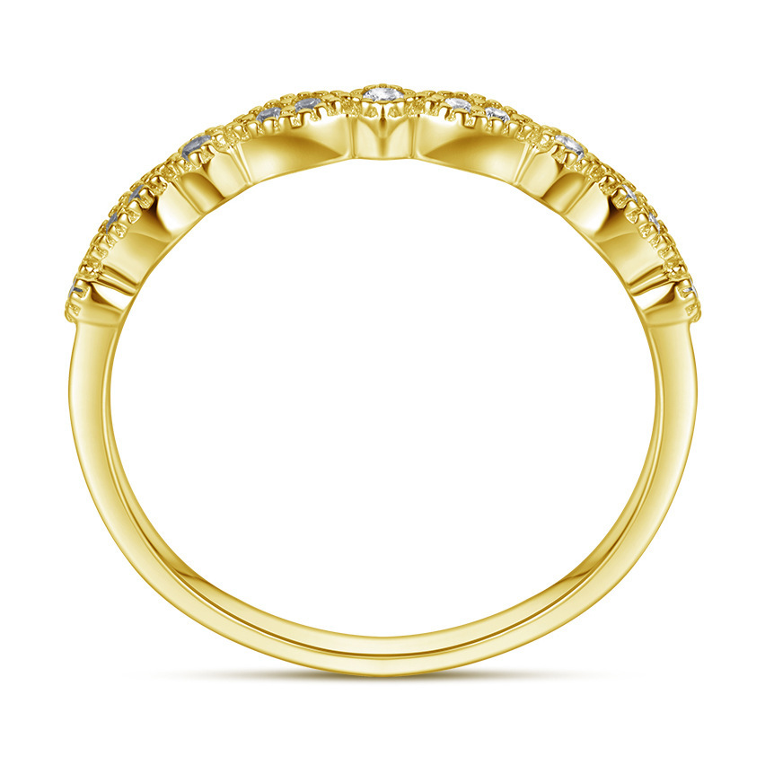 Art Deco Half Eternity Wedding Band