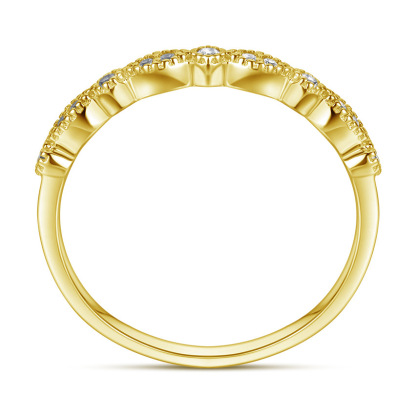 Art Deco Half Eternity Wedding Band