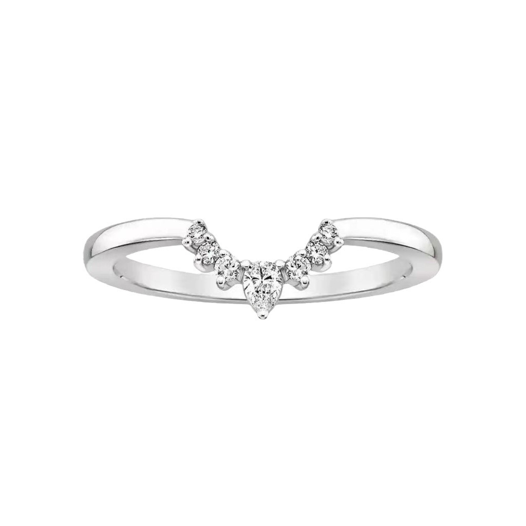 Pear Cut Women Engagement Band 