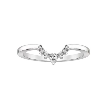 Pear Cut Women Engagement Band 