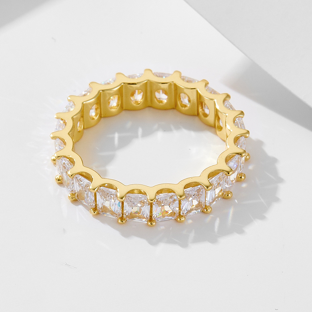 Emerald Cut Wedding Set In Sterling Silver