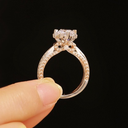 1CtMoissanite Bowknot Design Engagement Ring
