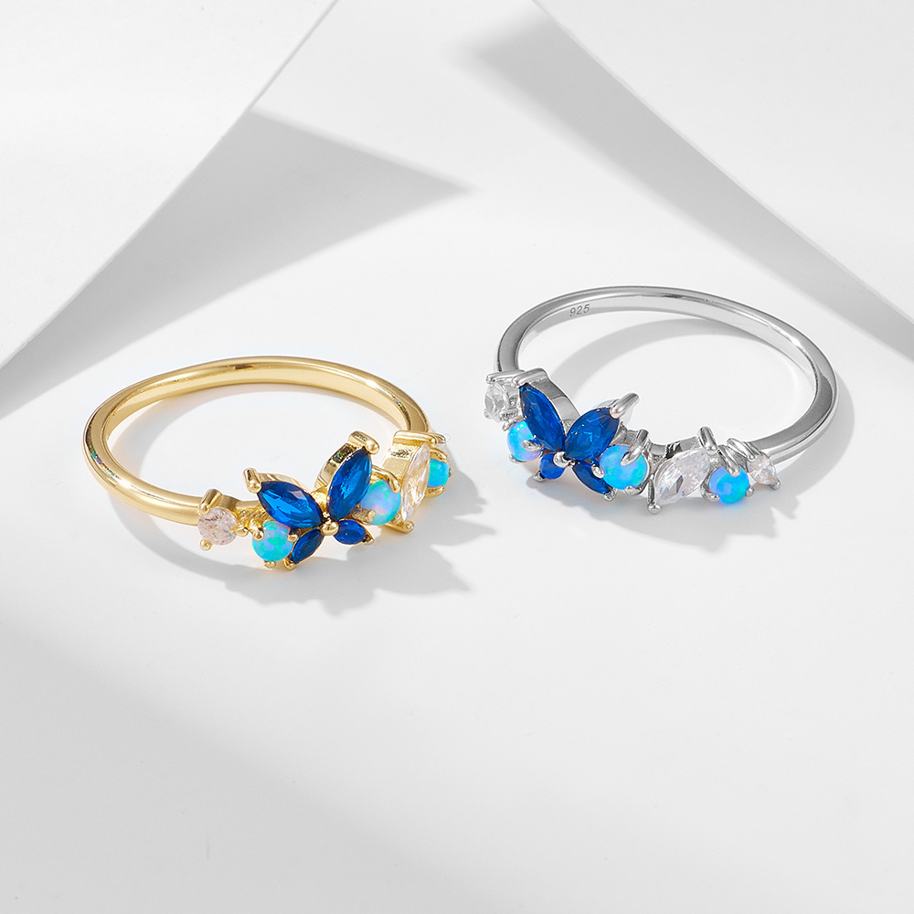 Butterfly Niche Design Wedding Band in Sterling Silver