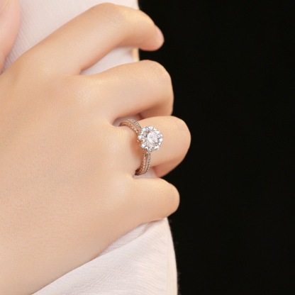 1CtMoissanite Bowknot Design Engagement Ring
