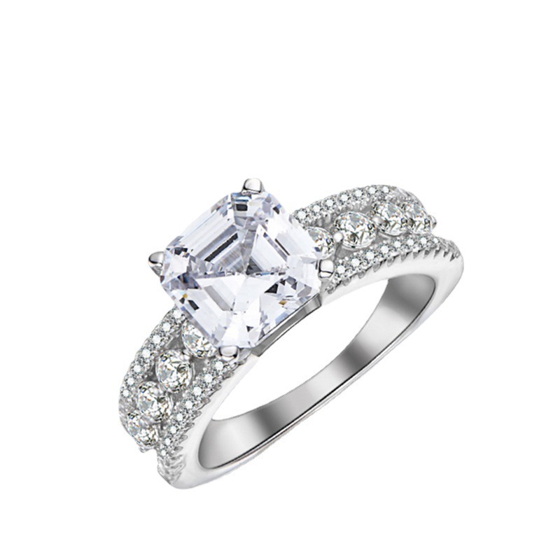 1.5Ct Moissanite White Round Cut Halo Infinity Style Wedding Ring Set-lornajewelry