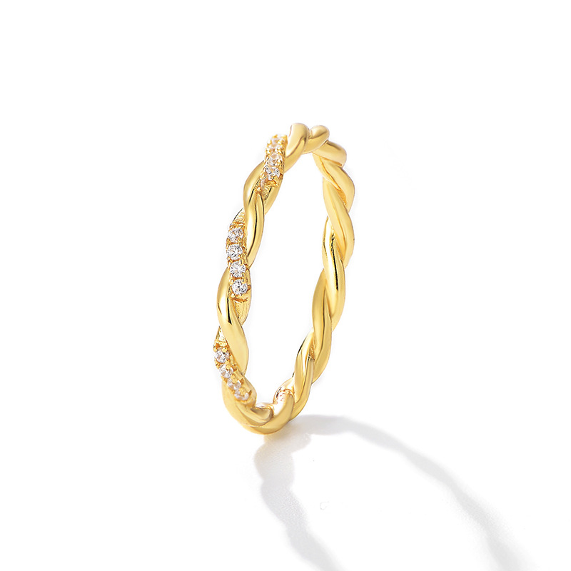 Twisted Rope Braided Wrap Design Wedding Band in Sterling Silver