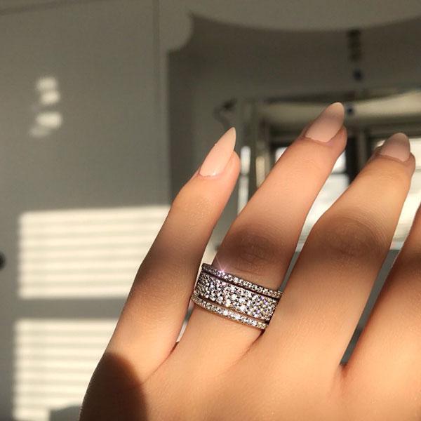 Luxury Wide Pave Design Women's Wedding Band for Women In White Gold-Sterling Silver-lornajewelry
