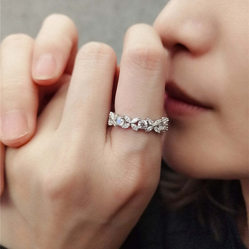 Butterfly Design Infinity Wedding Band for Women In Sterling Silver-Sterling Silver-lornajewelry