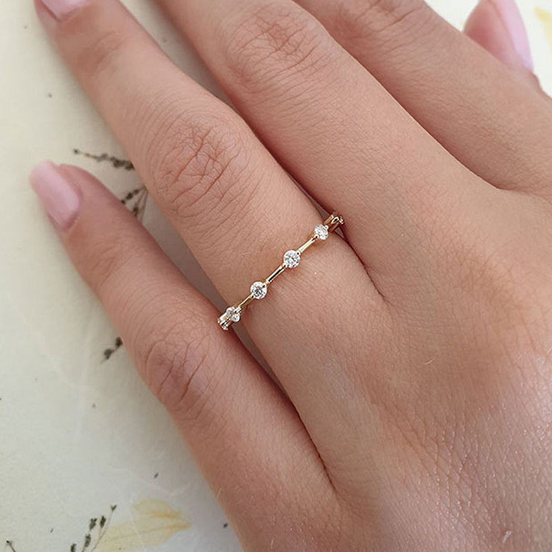 Fashion Design White Gold Round Cut Women's Wedding Band In Sterling Silver-Sterling Silver-lornajewelry