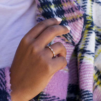 Fashion Design White Gold Round Cut Women's Wedding Band In Sterling Silver-Sterling Silver-lornajewelry