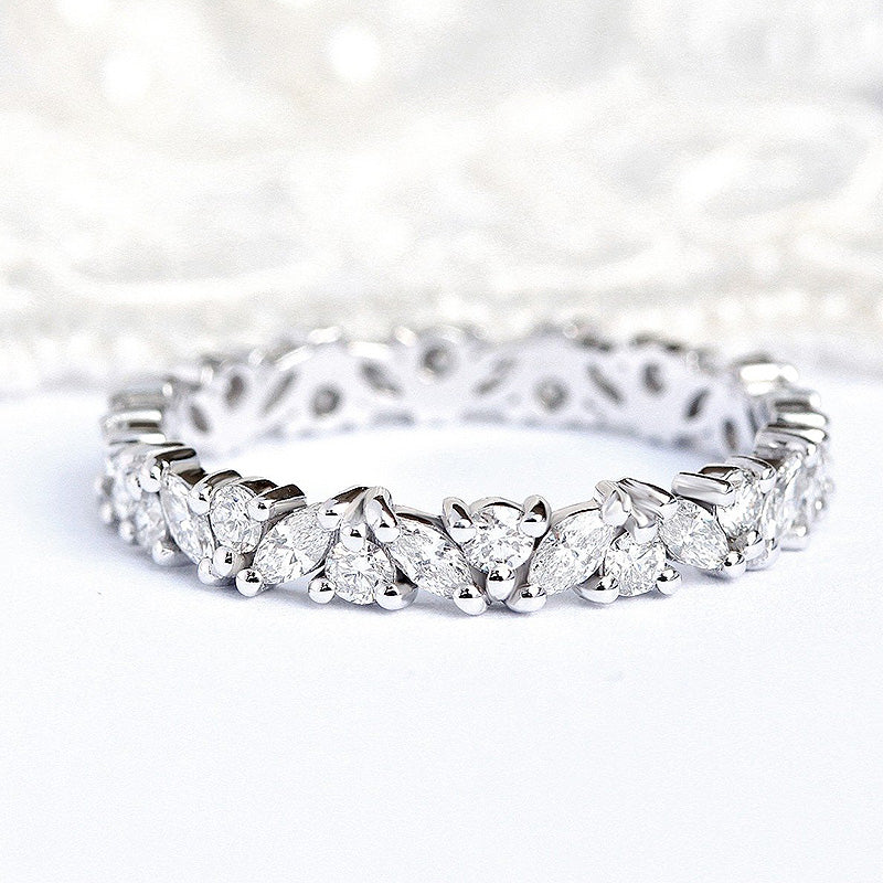 Stunning 3PC Wedding Band Set In Sterling Silver-Sterling Silver-lornajewelry