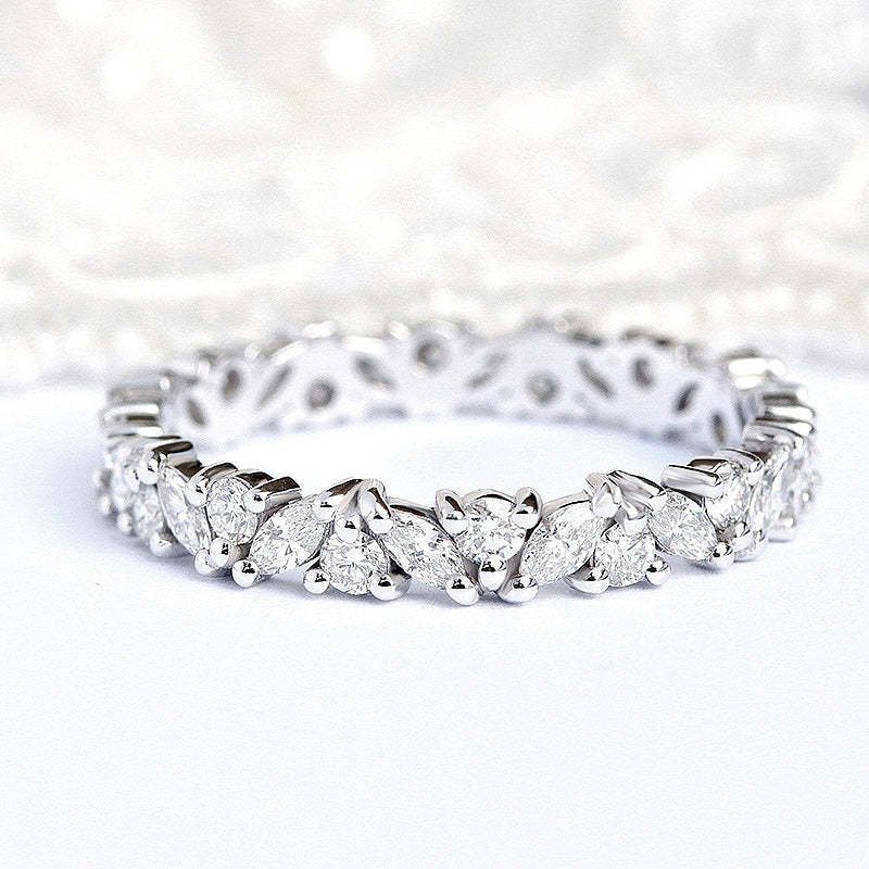 Stunning 3PC Wedding Band Set In Sterling Silver-Sterling Silver-lornajewelry