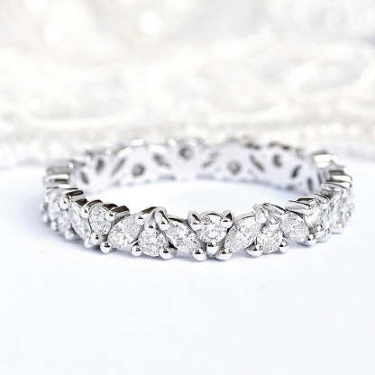 Stunning 3PC Wedding Band Set In Sterling Silver-Sterling Silver-lornajewelry