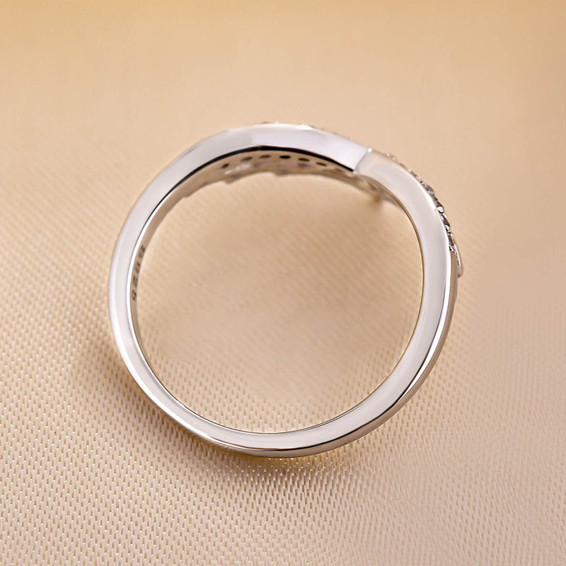 Unique Cobweb Design Round Cut Wedding Band In Sterling Silver-Sterling Silver-lornajewelry