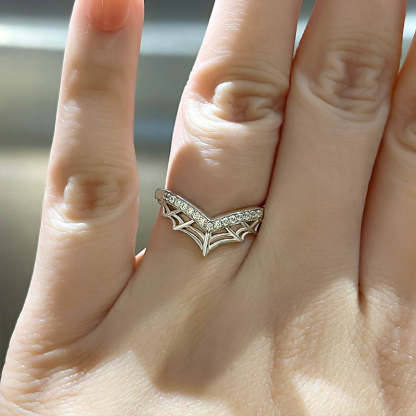 Unique Cobweb Design Round Cut Wedding Band In Sterling Silver-Sterling Silver-lornajewelry