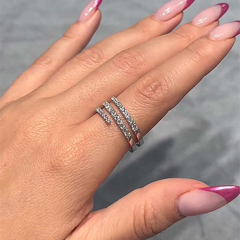 Special Round Cut Wedding Band-Sterling Silver-lornajewelry