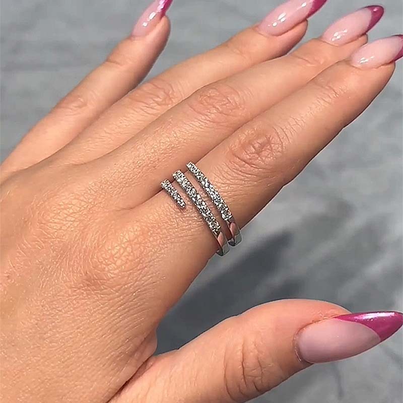 Special Round Cut Wedding Band-Sterling Silver-lornajewelry