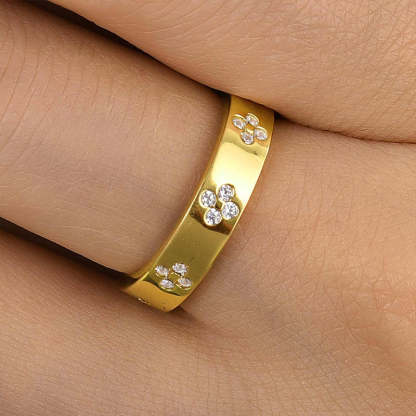 Noble Yellow Gold Wedding Band-Sterling Silver-lornajewelry