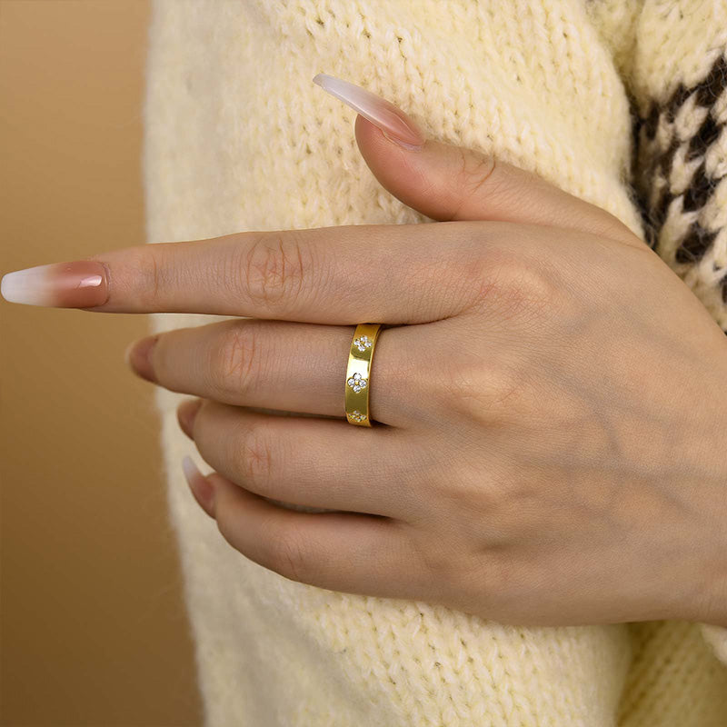 Noble Yellow Gold Wedding Band-Sterling Silver-lornajewelry