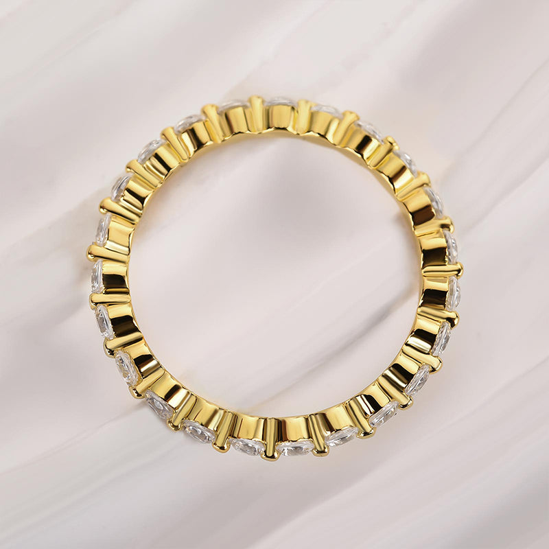 Classic Full Round Cut Wedding Band-Sterling Silver-lornajewelry