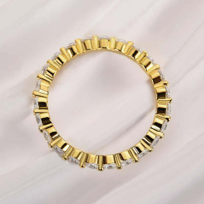 Classic Full Round Cut Wedding Band-Sterling Silver-lornajewelry