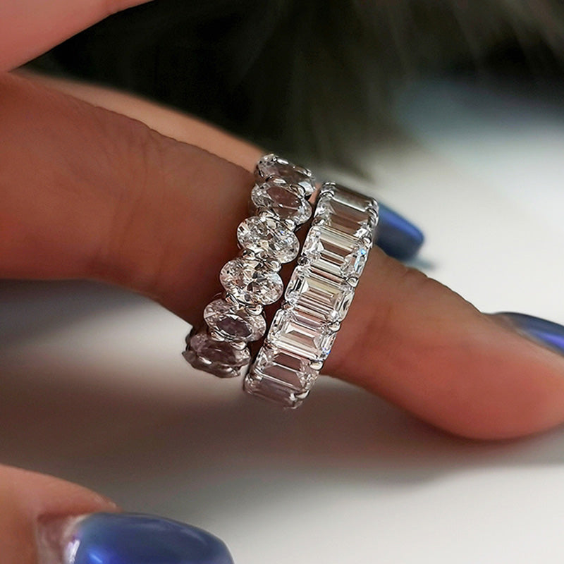 Eternity  Women's Wedding Band for Gifts-Sterling Silver-lornajewelry