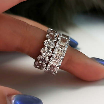 Eternity  Women's Wedding Band for Gifts-Sterling Silver-lornajewelry