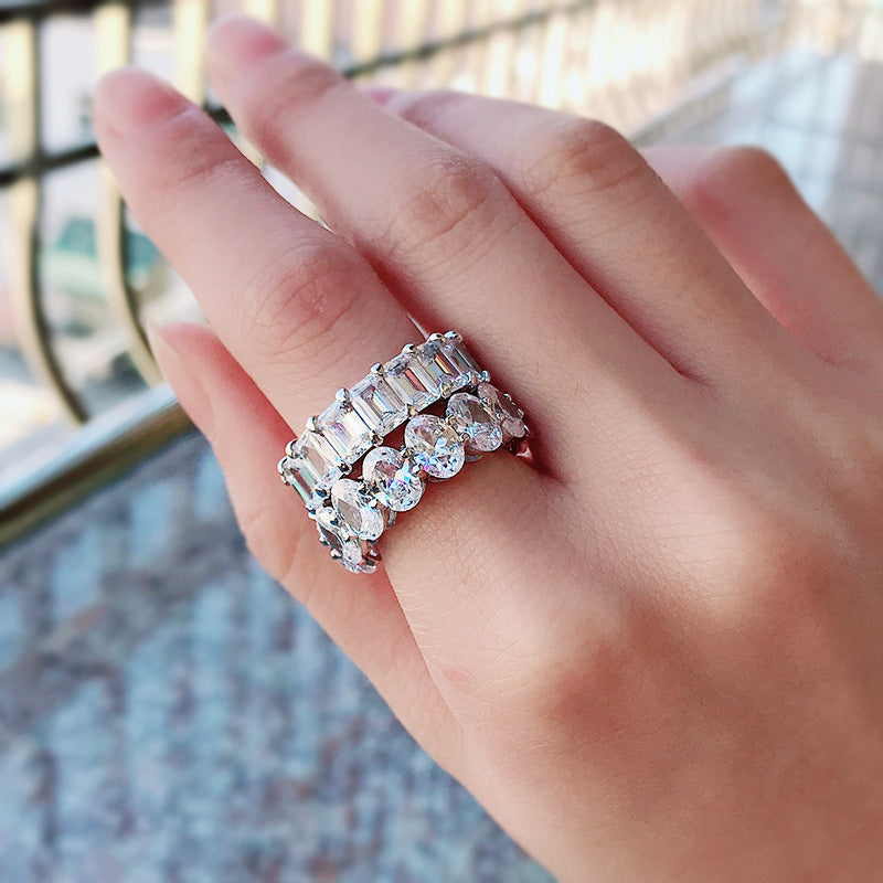 Eternity  Women's Wedding Band for Gifts-Sterling Silver-lornajewelry