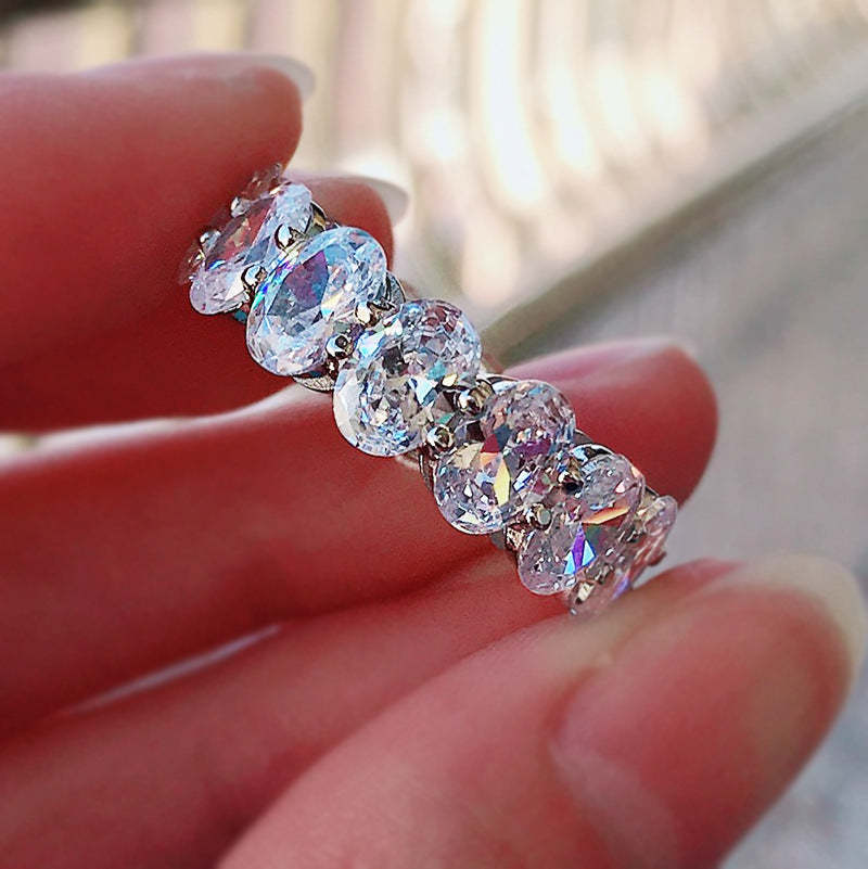 Eternity  Women's Wedding Band for Gifts-Sterling Silver-lornajewelry