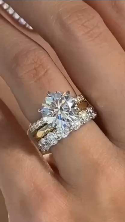 3Ct Round Cut Wedding Set 