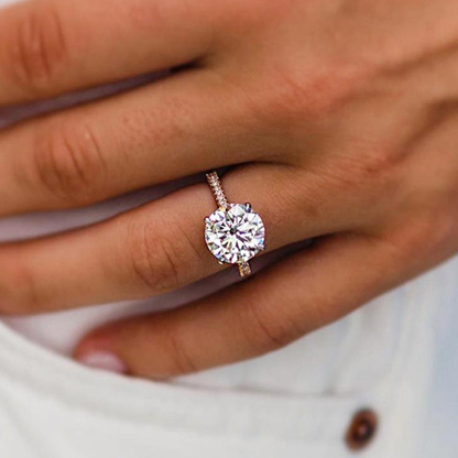 2Ct Classic Round Cut Engagement Ring for Her 4 prong In Sterling Silver-Sterling Silver-lornajewelry