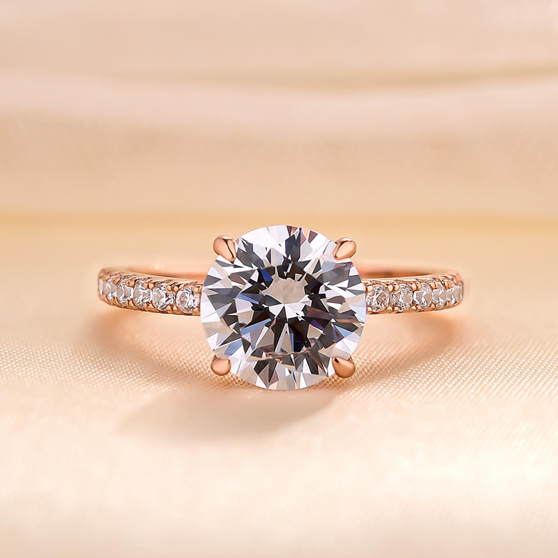 2Ct Classic Round Cut Engagement Ring for Her 4 prong In Sterling Silver-Sterling Silver-lornajewelry