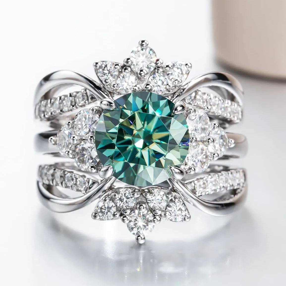 Sterling Silver Guard Ring Enhancer for Engagement Rings Stackable Elegant Adjustable