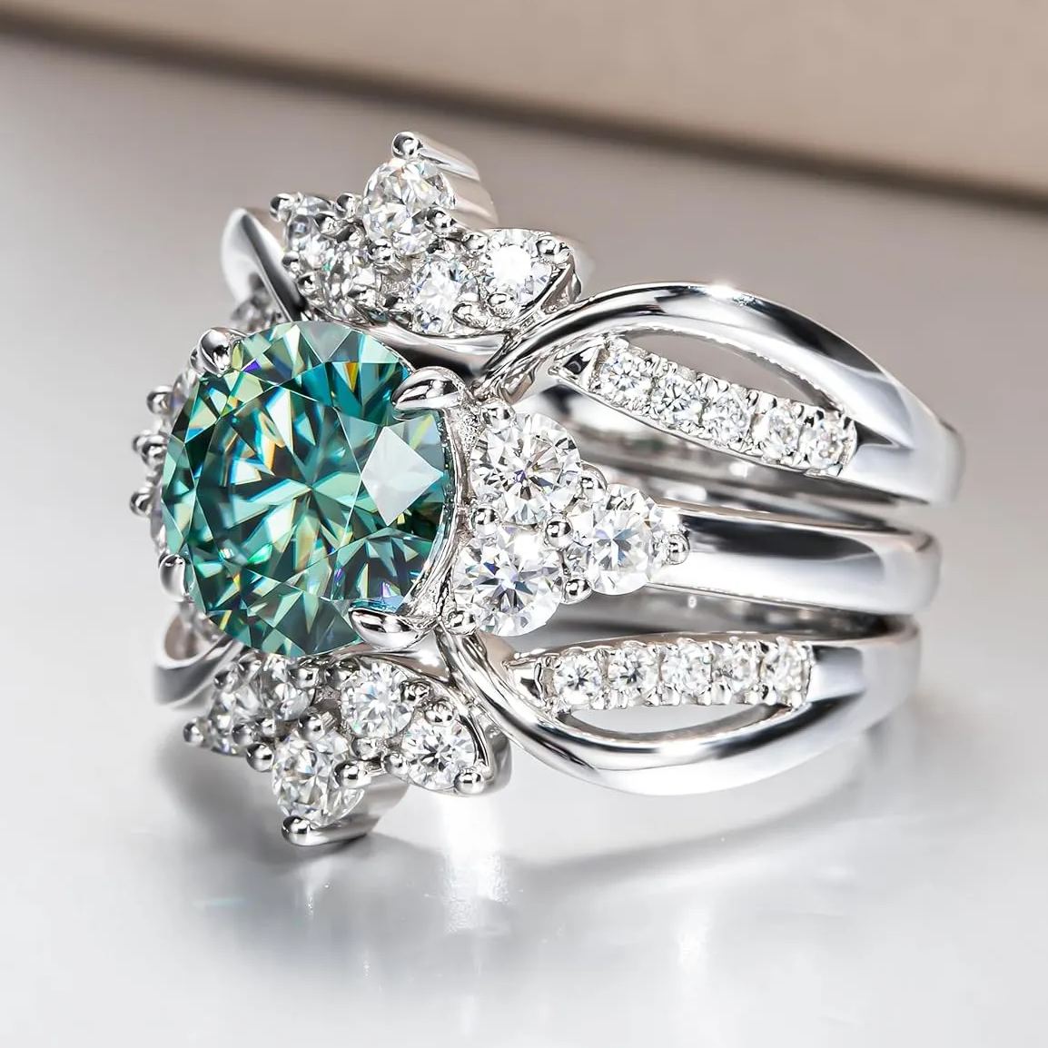 Sterling Silver Guard Ring Enhancer for Engagement Rings Stackable Elegant Adjustable