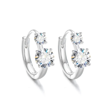 1.2Ct Moissanite Octavia Hoop Earrings