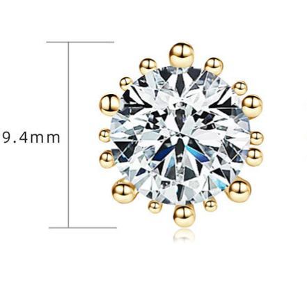 [Copy]1Ct Moissanite Floating Circle Design Earrings