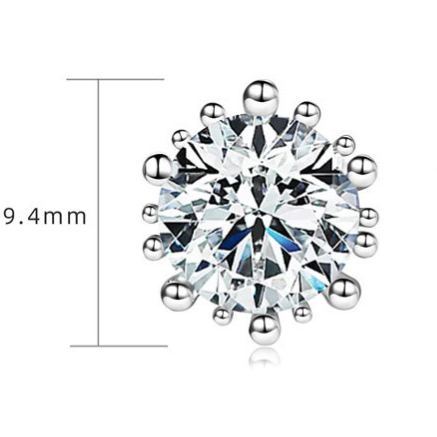[Copy]1Ct Moissanite Floating Circle Design Earrings