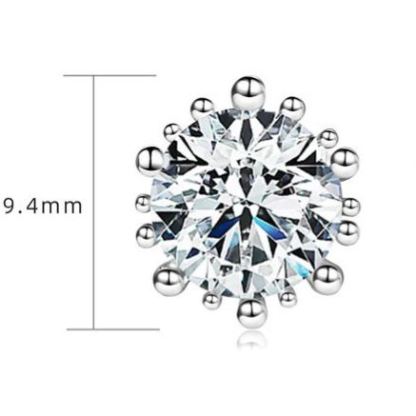 [Copy]1Ct Moissanite Floating Circle Design Earrings